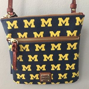 Dooney & Bourke NCAA Michigan Small Zip Crossbody